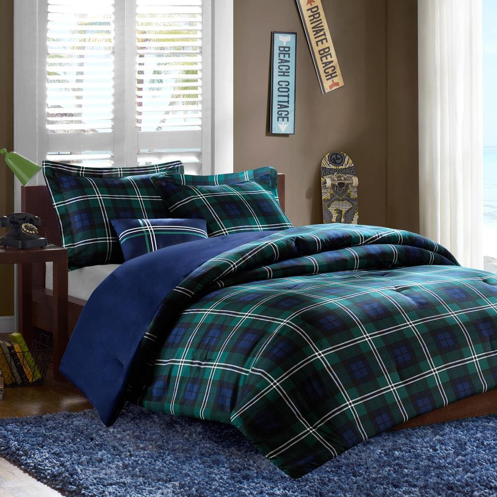 Cameron 4-Piece Blue Full/Queen Comforter Set