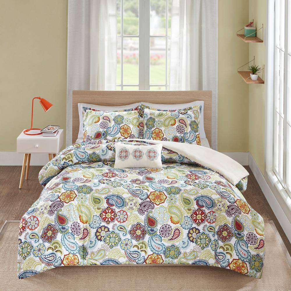 Asha 4-Piece Multicolored King Comforter Set