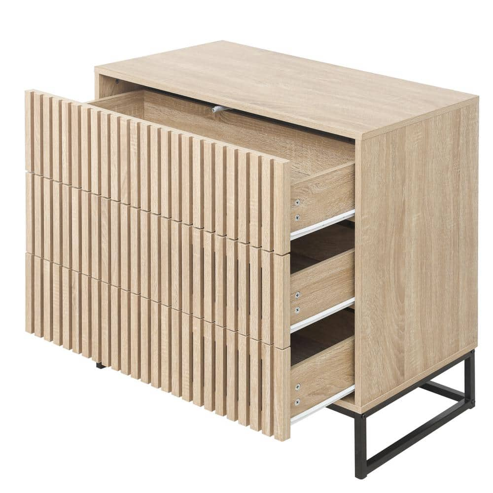 3-drawer cabinet, Accent Storage Cabinet, Suitable for Living Room, Bedroom, Dining Room, Study