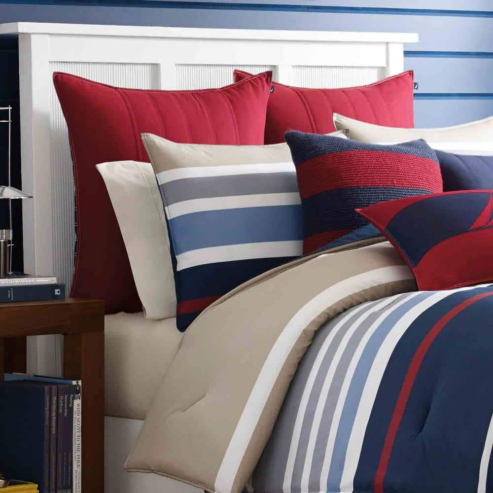 Bradford 2-Piece Multicolored Striped Cotton Twin Comforter Set