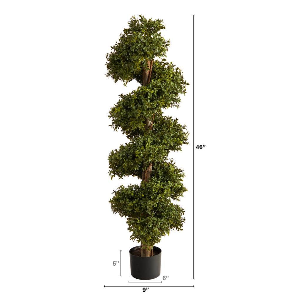 46 in. Artificial Boxwood Spiral Topiary Tree