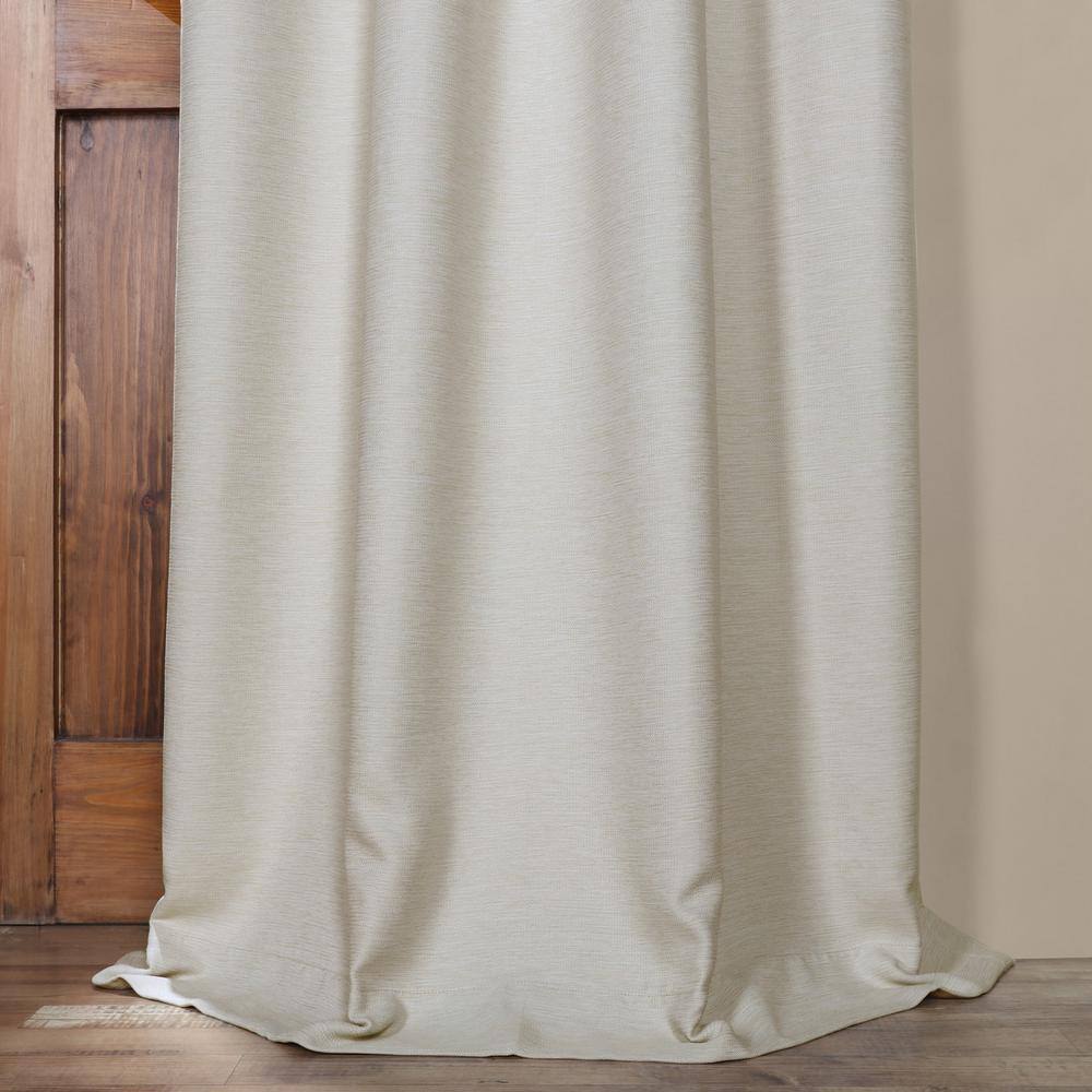 Oat Cream Grommet Room Darkening Curtain – 50 in. W x 96 in. L (1 Panel)