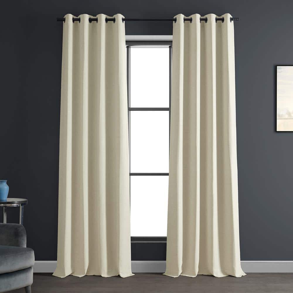 Oat Cream Grommet Room Darkening Curtain – 50 in. W x 96 in. L (1 Panel)