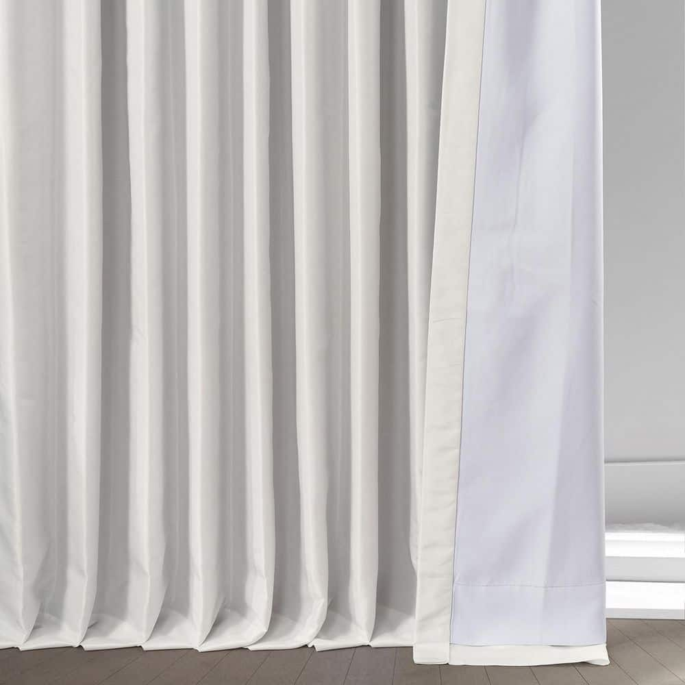 Off White Extra Wide Rod Pocket Blackout Curtain – 100 in. W x 108 in. L (1 Panel)