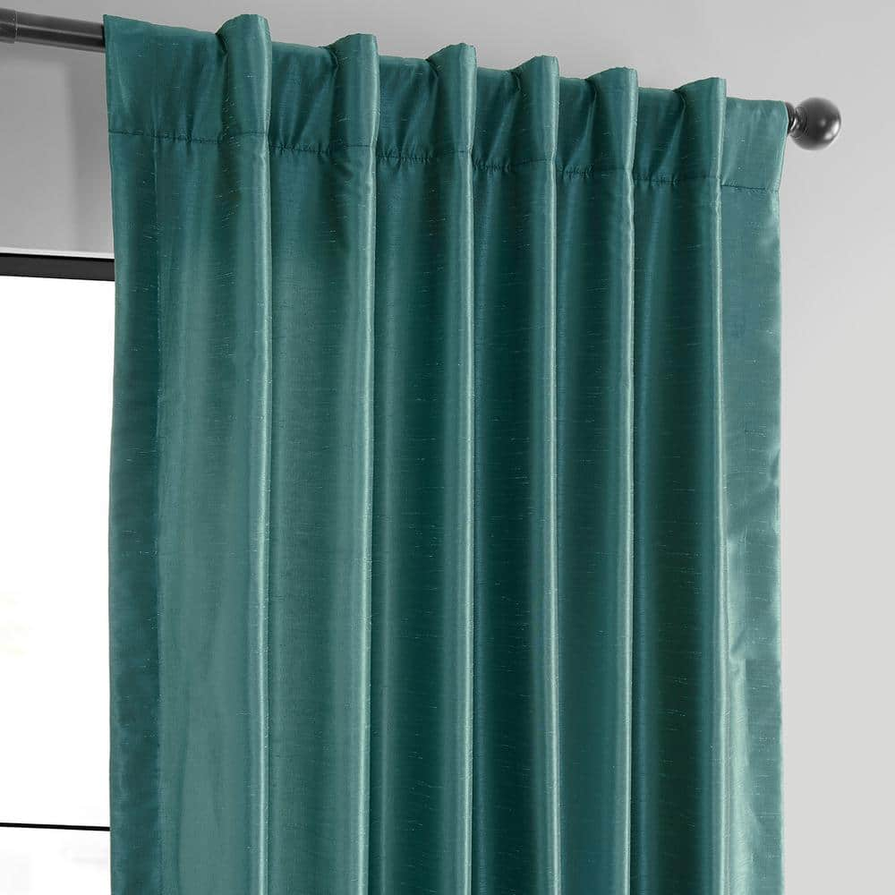 Peacock Solid Rod Pocket Room Darkening Curtain – 50 in. W x 120 in. L (1 Panel)