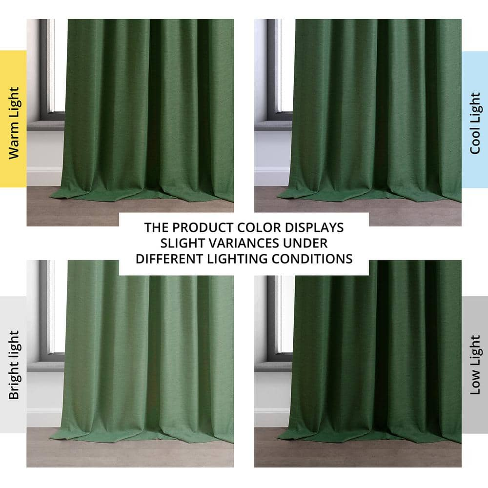 Pine Forest Green Rod Pocket Room Darkening Curtain – 50 in. W x 84 in. L (1 Panel)