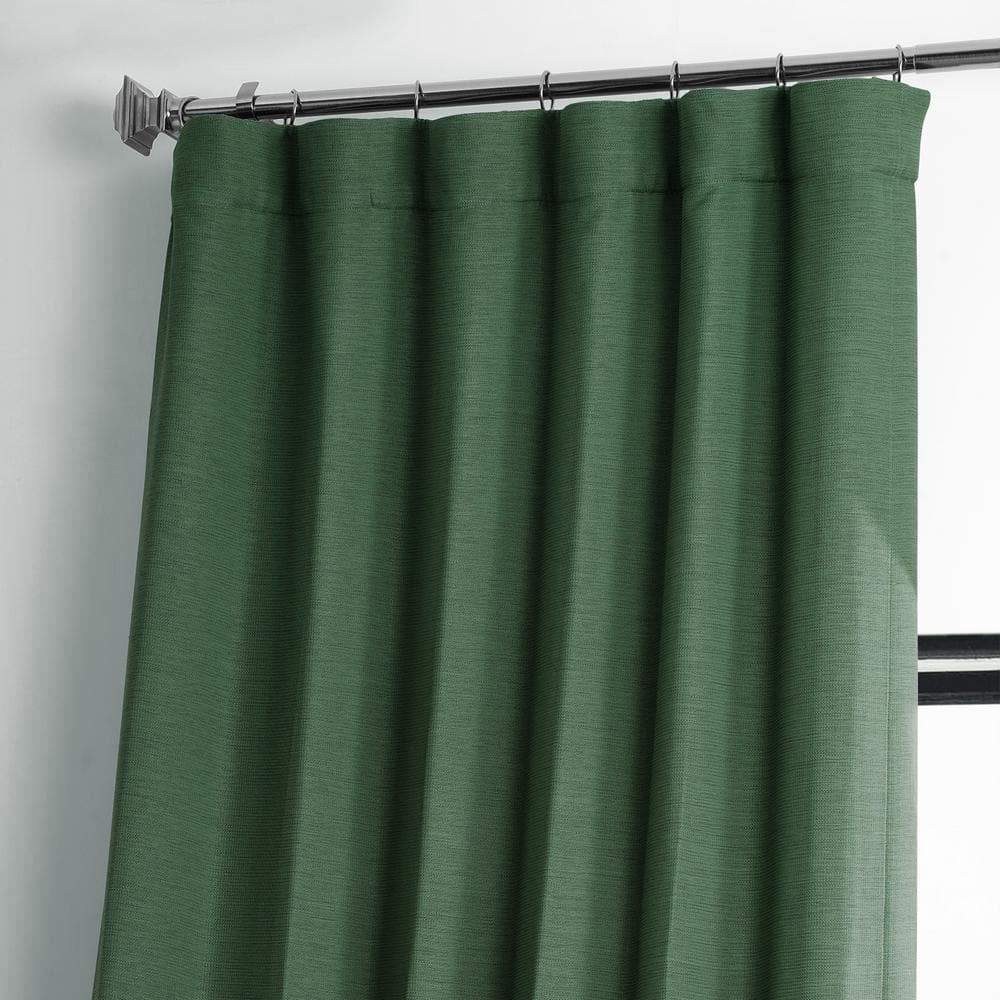 Pine Forest Green Rod Pocket Room Darkening Curtain – 50 in. W x 84 in. L (1 Panel)