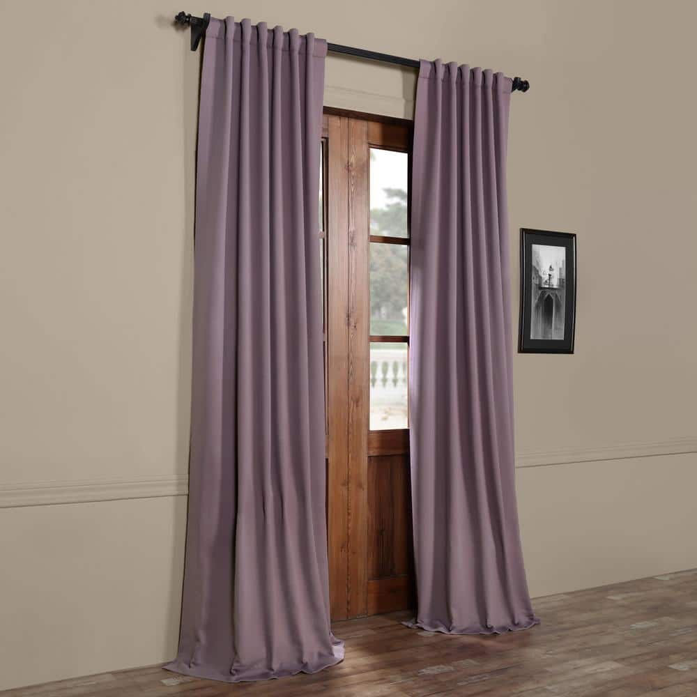 Purple Rain Polyester Room Darkening Curtain – 50 in. W x 84 in. L Rod Pocket with Back Tab Single Curtain Panel