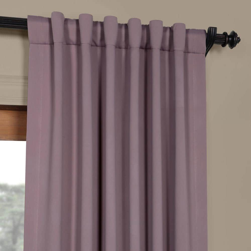 Purple Rain Polyester Room Darkening Curtain – 50 in. W x 84 in. L Rod Pocket with Back Tab Single Curtain Panel