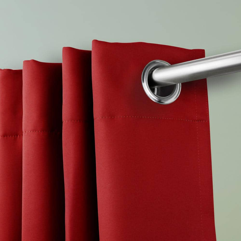 Red Grommet Blackout Curtain – 52 in. W x 84 in. L