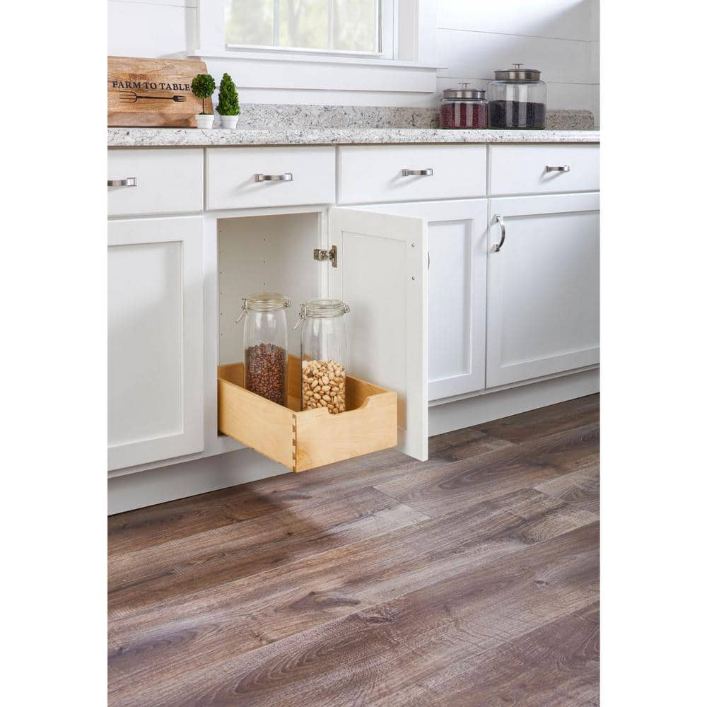 Natural 11″ Pull Out Kitchen Cabinet Drawer w/ Soft-Close