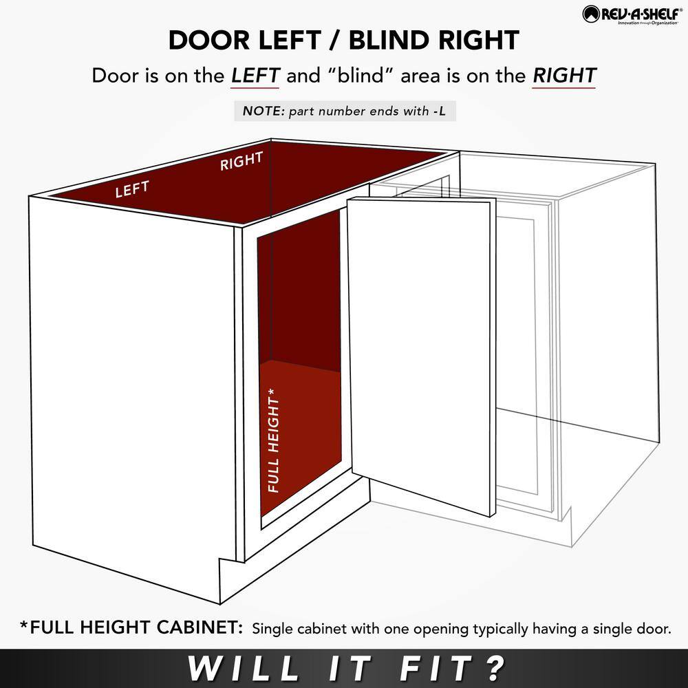 Left-Handed Single-Tier Organizer for a Blind Right