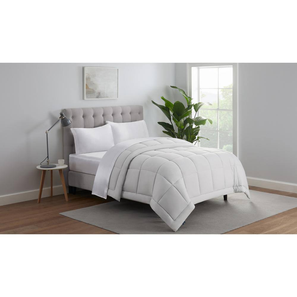 Comfort Sure Rest Grey Queen Down Alternative Comforter