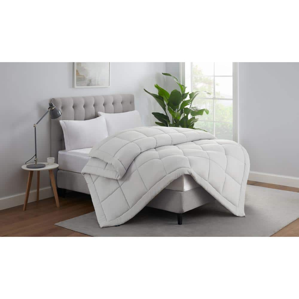 Comfort Sure Rest Grey Queen Down Alternative Comforter