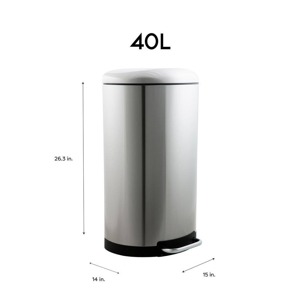 40 L Half Round Step Pedal Trash Bin