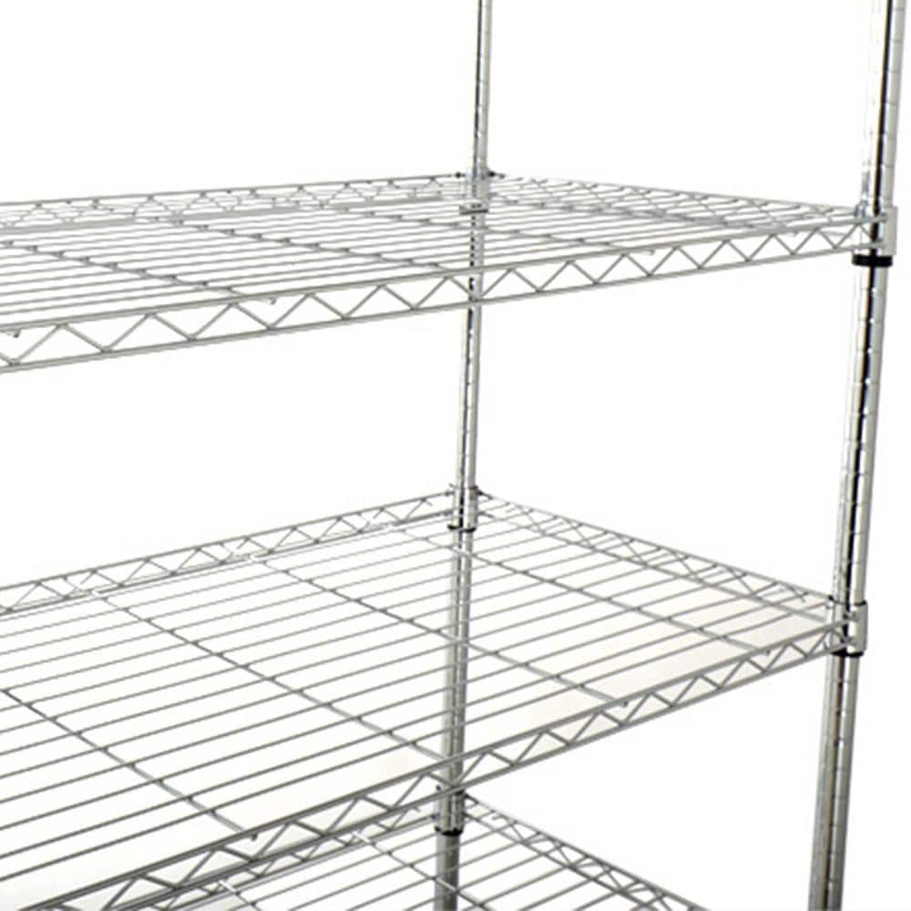 7 Tier Silver(Chrome) Kitchen Shelf Metal Storage Shelf Height Adjustable