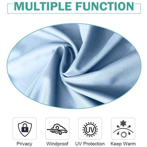 Patio Outdoor Curtain Waterproof Privacy Indoor Panel UV Protection Tab Top Drape 50 in W x 84 in L , Sky Blue