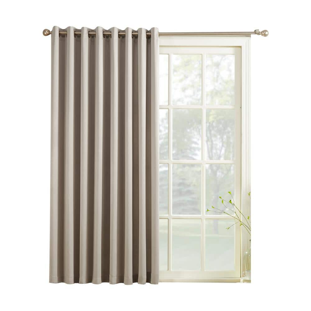 Stone Solid Grommet Room Darkening Curtain – 100 in. W x 84 in. L