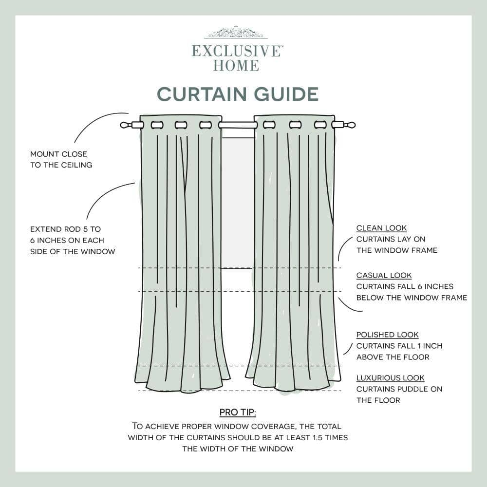 Velvet Teal Solid Light Filtering Grommet Top Curtain, 54 in. W x 96 in. L (Set of 2)