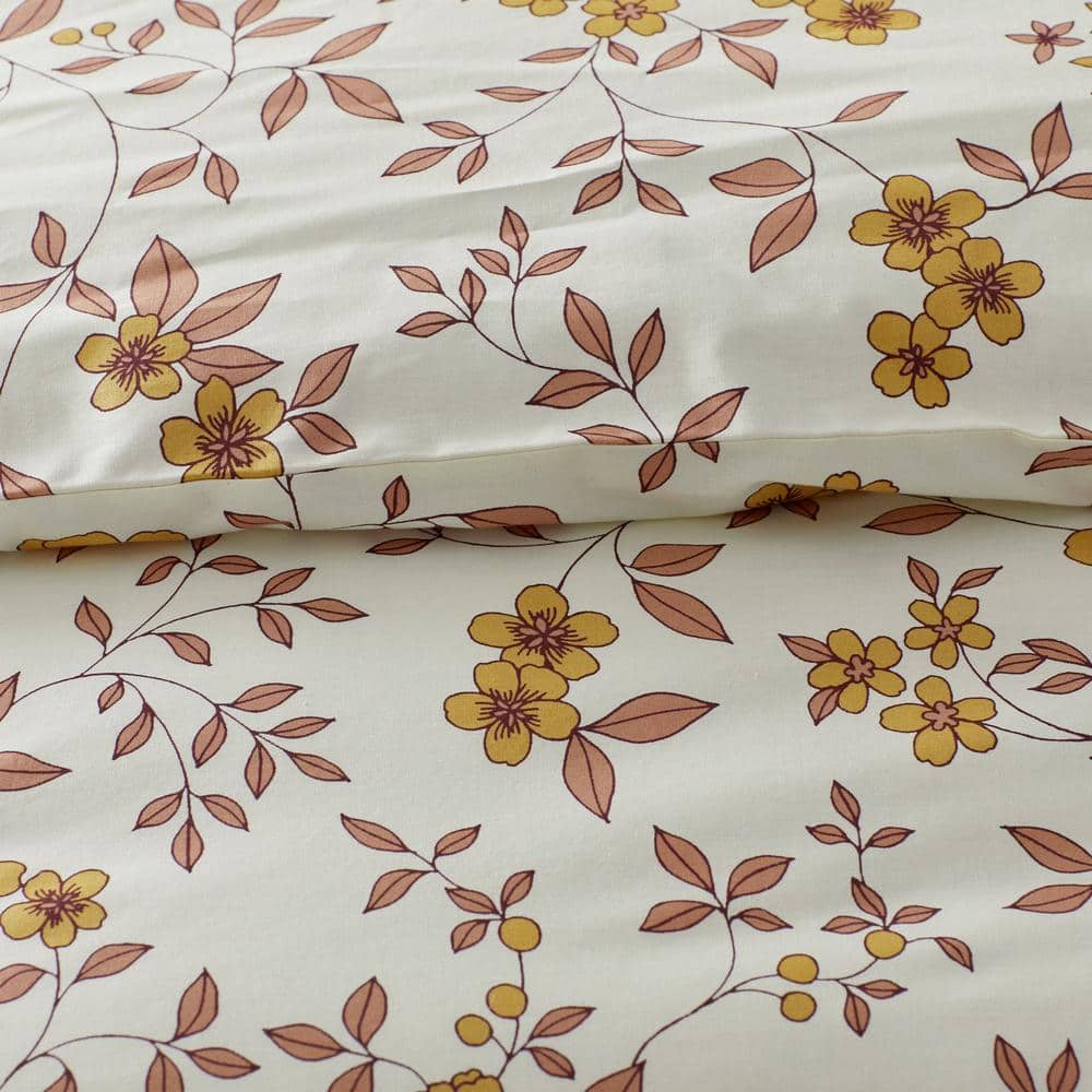 Company Cotton Remi Ditsy Floral Rust Queen Cotton Percale Comforter