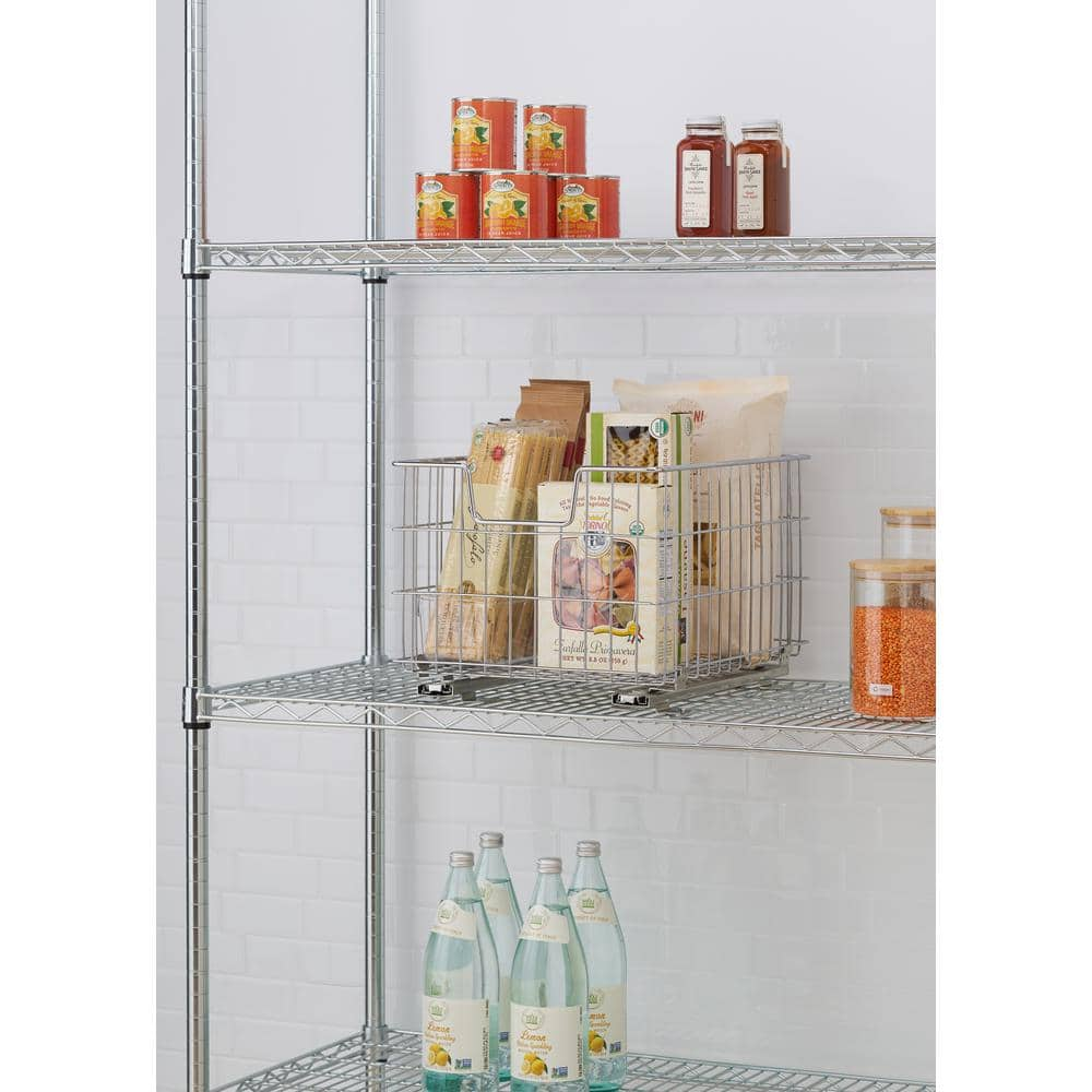 13 in. W x 17.75 in. D x 11 in. H Steel Wire in Cabinet Pull-Out Wire Basket