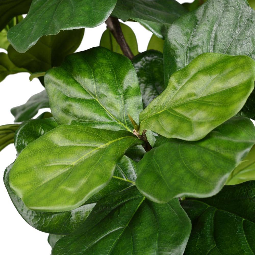 7 ft. Green Artificial Fiddle Leaf Everyday Tree in Pot