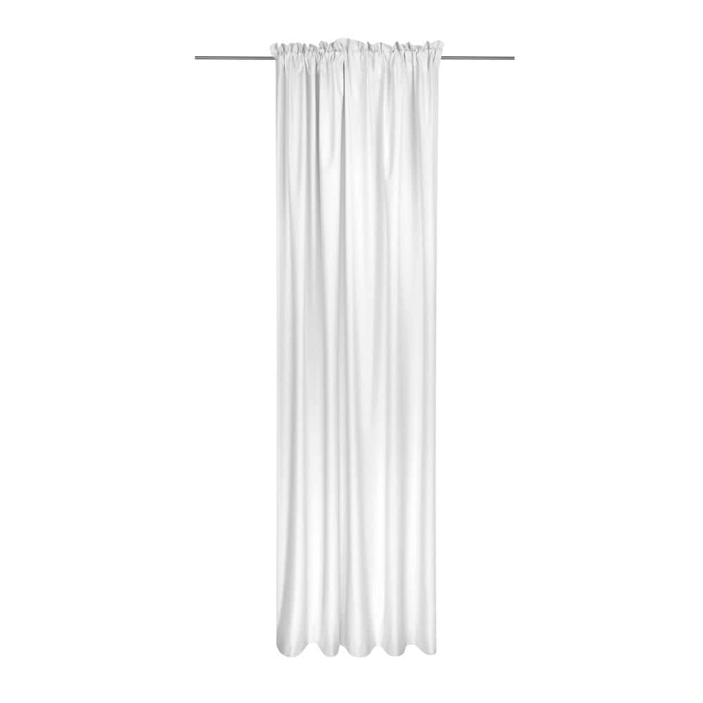 White Solid Polyester 50 in. W x 80 in. L Rod Pocket Blackout Curtain Liner