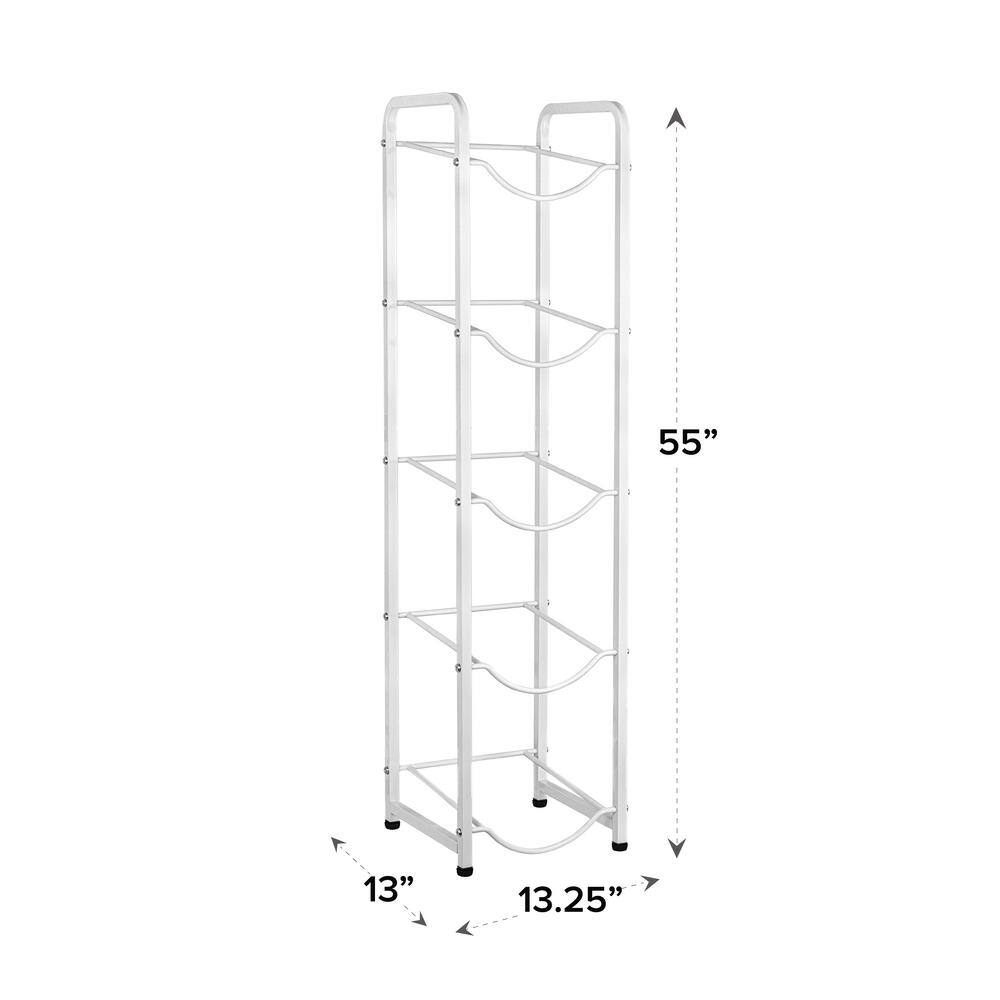 Double-Column Water Bottle Stands (White) (5-Bottle)