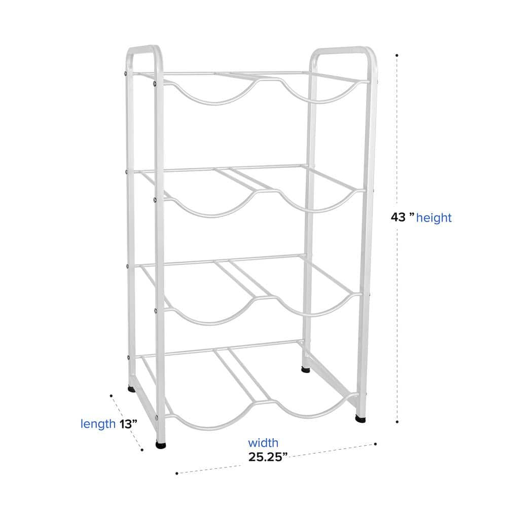 Double-Column Water Bottle Stands (White) (8-Bottle)