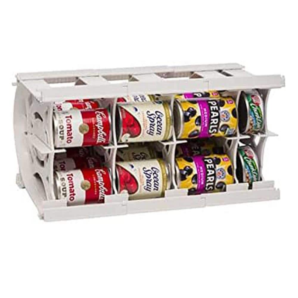 Cansolidator 20-Can Plastic Pantry Organizer with Rotation and Adjustable System