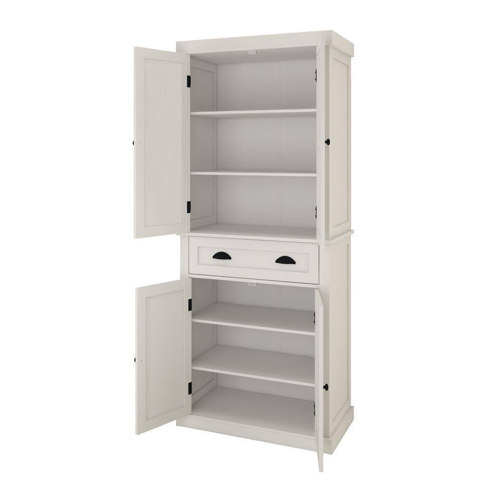 4-door, 1-drawer cabinet, Field grid model-White