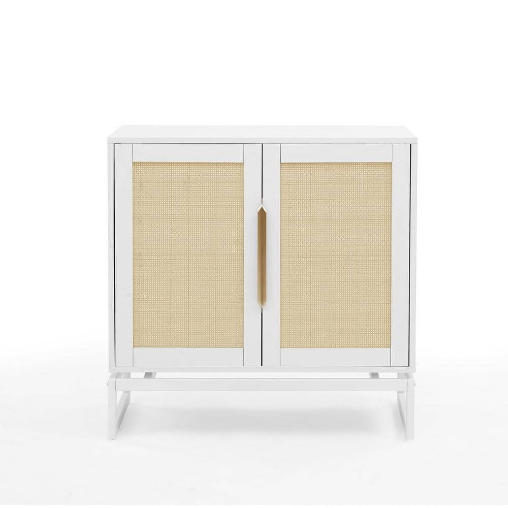 Cabinet, Sideboard, Natural rattan 2-door cabinet, with 1-Adjustable Inner Shelves