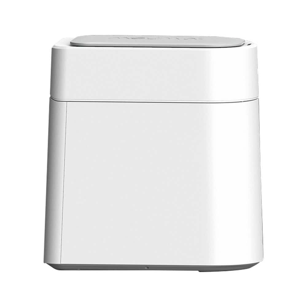 3.4 Gal. White Plastic Smart Trash Can