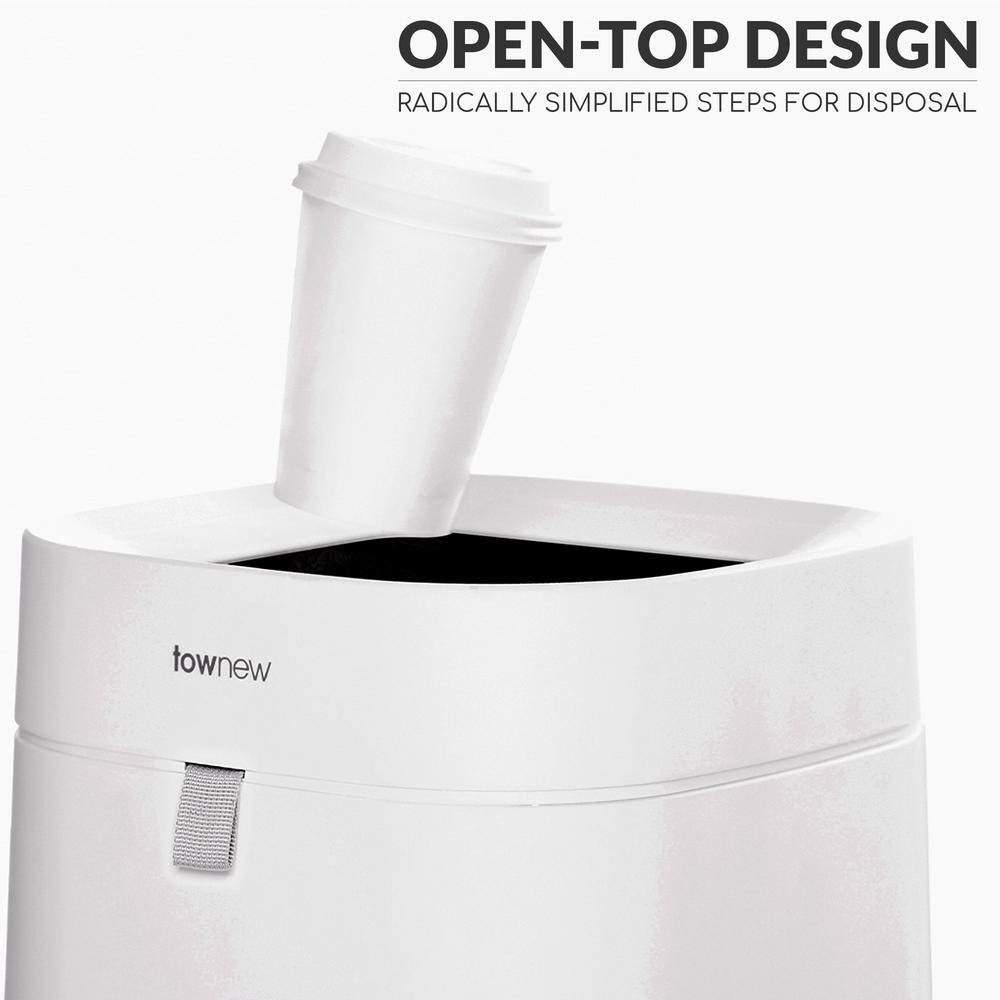 4.4 Gal. White Air Lite Smart Trash Can