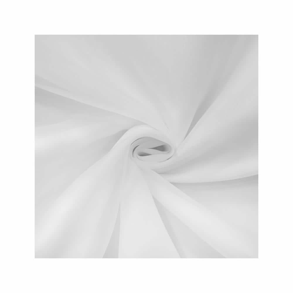 Rhapsody White 54 in. W x 72 in. L Lined Grommet Sheer Curtain Panel (Single Panel)