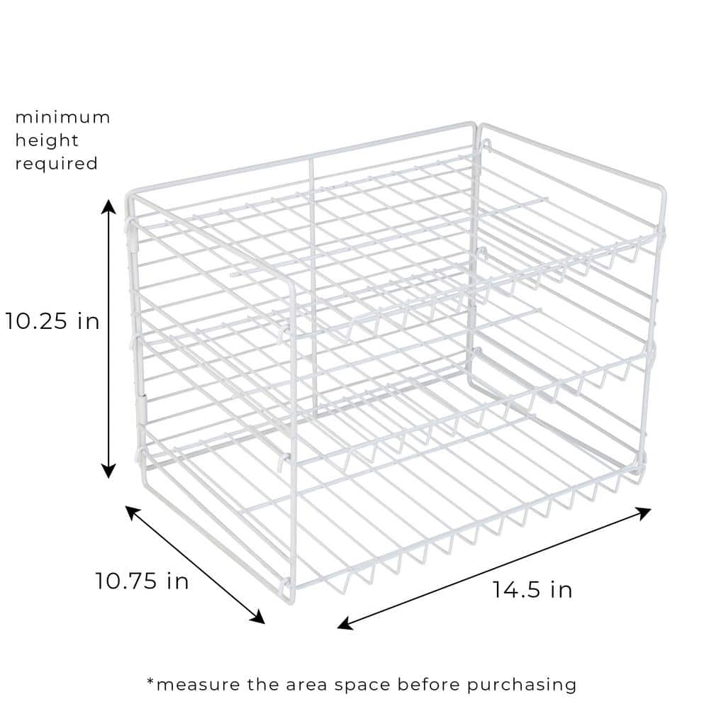 3-Tier Can Rack Kitchen Organizer 14.5 x 10.25 in. – White