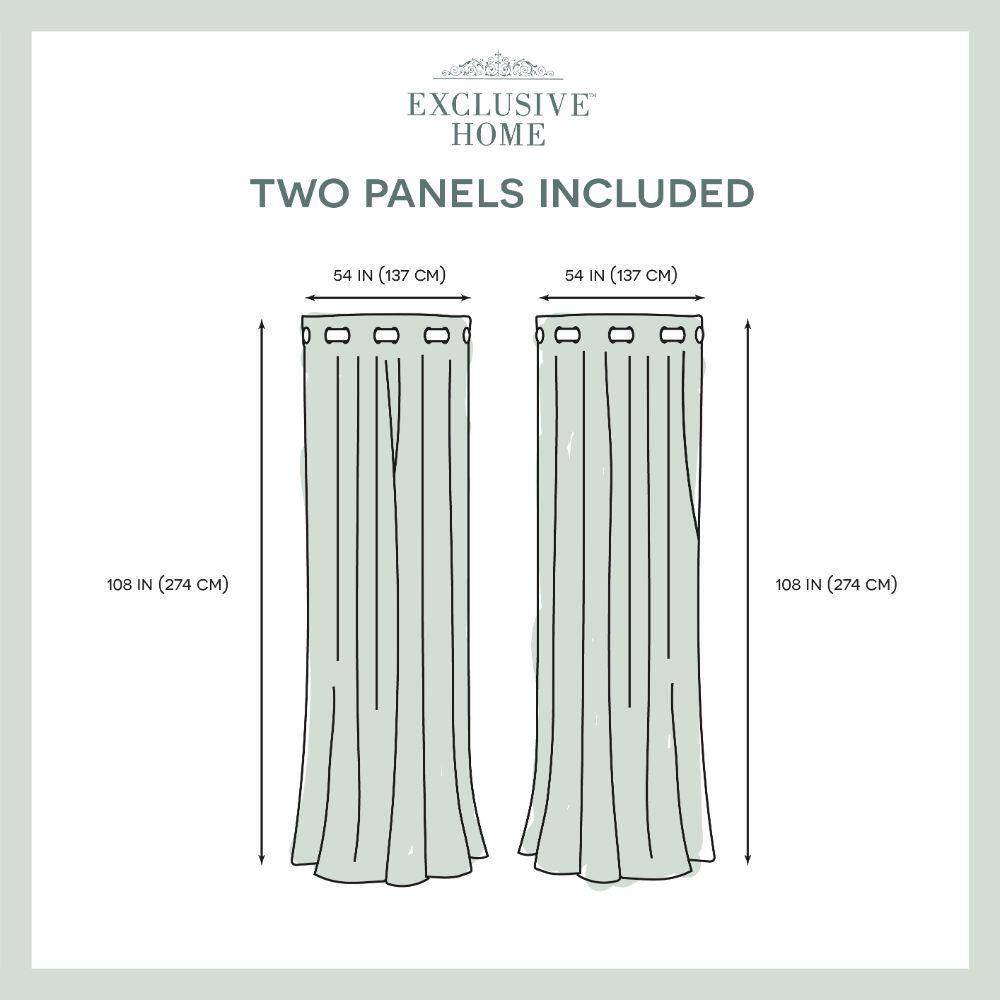 Delano Winter White Solid Light Filtering Grommet Top Indoor/Outdoor Curtain, 54 in. W x 108 in. L (Set of 2)